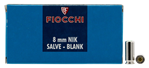 Fiocchi Ammunit 34617 Fiocchi 8MMBLANK Pistol Blank  8mm 50 Bx/ 20 Cs