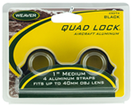 35038 Weaver Mounts 49074 Quad-Lock Rings Quad Lock Medium 1" Diameter Gloss Black