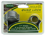 35049 Weaver Mounts 49048 Quad Lock Extension Extra High 1" Diameter Matte Black