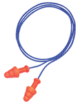 36909 Howard Leight R01520 Multiple Use Smart Fit Earplugs 25 dB Blue Cord/Orange Plug