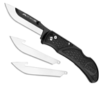 Outdoor Edge Cu 37655 Outdoor Edge OX30C Onyx Lite 3" Folding Plain 420J2 Stainless Steel Blade Black