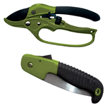 Gsm Outdoors 38378 HME HCP2 Hunter's Combo Pack 7" Folding Saw Polymer Black with Shears
