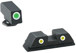 Ameriglo 38434 AmeriGlo GL115 Classic Night Sights For Glock 9mm/40 Green Front/Yellow Rear