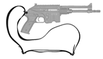39858 Kel-Tec PLRSU915 PLR Sling made of Black Nylon Webbing with 1.25" W & Adjustable