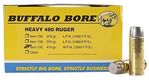 42255 Buffalo Bore Ammunition 13C/20 Heavy  480 Ruger 410 gr Wide Flat Nose (WFN) 20 B