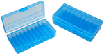 Mtm Molded Prod 42356 MTM Case-Gard P50-38-24 Case-Gard P-50 Multi-Caliber Handgun Clear Blue Polyprop