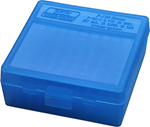 Mtm Molded Prod 42360 MTM Case-Gard P-100-3-24 Case-Gard P-100 357 Mag Handgun Clear Blue Polypropylen