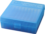 Mtm Molded Prod 42363 MTM Case-Gard P-100-44-24 Case-Gard P-100 Multi-Caliber Handgun Clear Blue Polyp