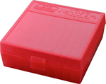 Mtm Molded Prod 42417 MTM Case-Gard P-100-44-29 Case-Gard P-100 Multi-Caliber Handgun Clear Red Polypr