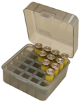 Mtm Molded Prod 42466 MTM Case-Gard S25D-41 Dual Gauge Shotshell Case Shotgun Clear Smoke Polypropylen