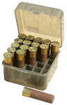 Mtm Molded Prod 42467 MTM Case-Gard S25-12M-41 Shotshell Case  Shotgun Clear Smoke Polypropylene 25rd