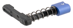 42809 Strike Industries ARSMCBLU Magazine Catch  made of Black Steel with Blue 6061-T6