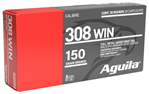 44462 Aguila 1E308110 Rifle  308 Win 150 gr Full Metal Jacket Boat-Tail (FMJBT) 20 Bx/