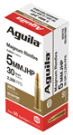 44468 Aguila 1B222405 5mm Remington Rimfire Magnum (RFM) 30 GR Hollow Point 50 Bx/ 20