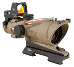 44830 Trijicon 100553 ACOG ECOS Combo Flat Dark Earth 4x32mm Illuminated Red Crosshair