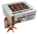 G2 Research Inc 45720 G2 Research  Civic Duty  40 S&W 122 gr Copper Expansion Projectile 20 Bx/ 25 Cs