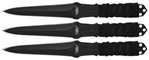 Camp Co 4612 Uzi Accessories UZKTRW003 Throwing Knives  3" Fixed Straight Back Plain Black St