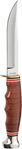 Kabar 46371 Ka-Bar 1232 Hunter  4" Fixed Clip Point Plain 5Cr15MoV SS Blade Stacked Leather