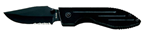 Kabar 46509 Ka-Bar 3073 Warthog  3" Folding Clip Point Part Serrated 420HC SS Blade Black G1