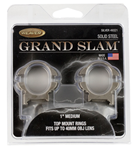 47346 Weaver Mounts 49321 Grand Slam Scope Ring Set For Rifle Medium 1" Tube Silver St