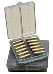 Mtm Molded Prod 48001 MTM Case-Gard W18-45-41 Ammo Wallet  Handgun 45 ACP 18rd Clear Smoke Polymer
