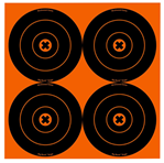 Birchwood Labor 48226 Birchwood Casey 36612 Big Burst  Self-Adhesive Paper Black/Orange 6" Bullseye 12