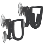 49400 Rugged Gear 10010 Suction Cup Gun Holder Black Metal
