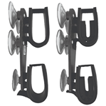 49401 Rugged Gear 10020 Suction Cup Gun Rack Black Metal Universal