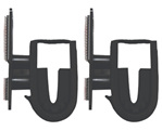 49428 Rugged Gear 10030 Dual Lock Gun Holder Rifle/Shotgun Black Metal