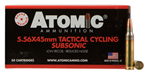 Atomic Ammuniti 50442 Atomic 00408 Tactical Cycling Subsonic 5.56 NATO 112 GR Soft Point Round Nose 50