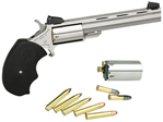 North American Arms Magnum NAA MMTC 22 Mini Master 22 LR/22 Mag 4" 5rd Adj Sight Blk Rubber Grip Stainless