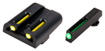 54143 Truglo TG131GT2Y Brite-Site TFO Fiber Optic For Glock High Fixed Green/Yellow