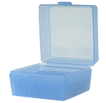 Mtm Molded Prod 54149 MTM RS-100-24 Case-Gard R-100 Multi-Caliber Rifle Clear Blue Polypropylene 100rd