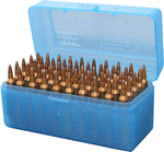 Mtm Molded Prod 54151 MTM Case-Gard RLLD-50-24 Case-Gard R-50 Multi-Caliber Rifle Clear Blue Polypropy