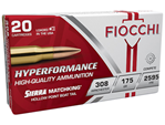 Fiocchi Ammunit 54476 Fiocchi 308MKD Exacta 308 Winchester/7.62 NATO 175 GR Sierra Match King 20 Bx/ 1