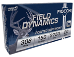 Fiocchi Ammunit 54478 Fiocchi 308B Rifle Shooting Dynamics 308 Win Pointed Soft Point 150 GR 20Bx/10Cs