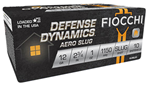 Fiocchi Ammunit 54499 Fiocchi 12LRSLUG Defense Dynamics Aero Slug 12 Gauge 2.75" 1 oz Rifled Slug Shot