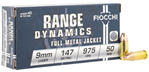 Fiocchi Ammunit 55838 Fiocchi 9APD Range Dynamics  9mm Luger 147 gr Full Metal Jacket (FMJ) 50 Bx/ 20
