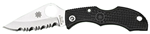 57683 Spyderco LBKS3 Ladybug 3  1.94" Folding Modified Clip Point Serrated VG-10 SS Bl