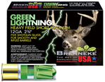 Brenneke Usa 60352 Brenneke SL122HFSGL Green Lightning   12 Gauge 2.75" 1 1/4 oz Slug Shot 5 Bx/ 50