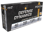 Fiocchi Ammunit 60577 Fiocchi 40SWC Defense Dynamics  40 S&W 165 gr Jacketed Hollow Point (JHP) 50 Bx/
