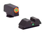 Ameriglo 6253 AmeriGlo GL205 i-Dot Night Sight Set Tritium Green with Orange Outline Front, Gr