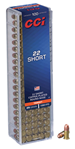 Cci/speer 63204 CCI 0027 Short HV 22 Short Copper-Plated Round Nose 29 GR 100Box/50Case