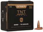 SPEER 63250 Speer 1206 TNT  6mm .243 70 gr Jacketed Hollow Point (JHP) 100 Per Box