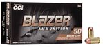 Cci/speer 63310 CCI 5220 Blazer Brass 40 S&W Full Metal Jacket Flat Nose 180 GR 50Box/20Case
