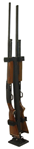63352 Rugged Gear 10082 Floor Mount Gun Rack  2 Rifle/Shotgun Black Metal