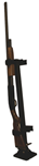 63353 Rugged Gear 10083 Floor Mount Gun Rack Permanent 2 Rifle/Shotgun Black Metal