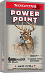 Winchester Ammu 65210 Winchester Ammo X8MM Super-X 8mm Mauser 170 GR Power-Point 20 Bx/ 10 Cs