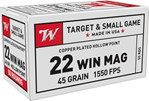 Winchester Ammu 68065 Winchester Ammo USA22M USA Dynapoint 22 WMR 45 gr Copper Plated Hollow Point (CP