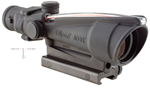 69631 Trijicon TA11H ACOG 3.5x 35mm 28.90ft@100yds Tube Blk Horseshoe W/Target Ref Sys